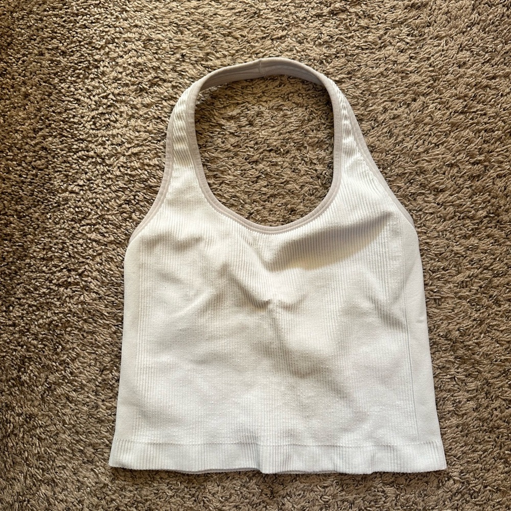 Vuori Simplicity Halter Tank Tops color white Size Medium